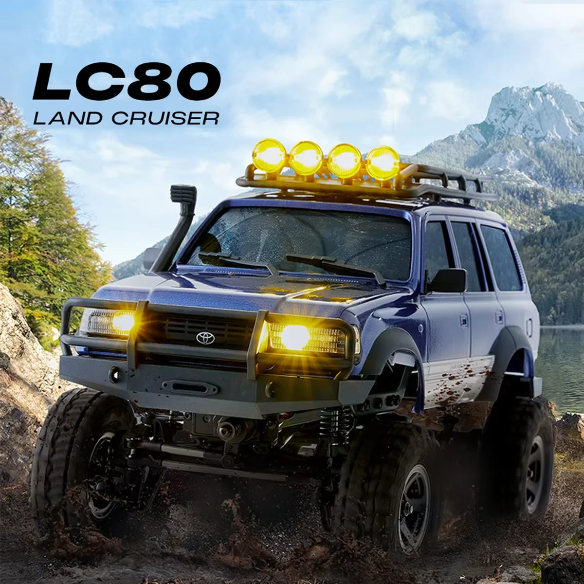 

New FCX 1/18 Land Cruiser LC80 for FMS 2.4Ghz 4WD RC Climbing Car Electric Simulation Off-road Remote Control Car Model Toys