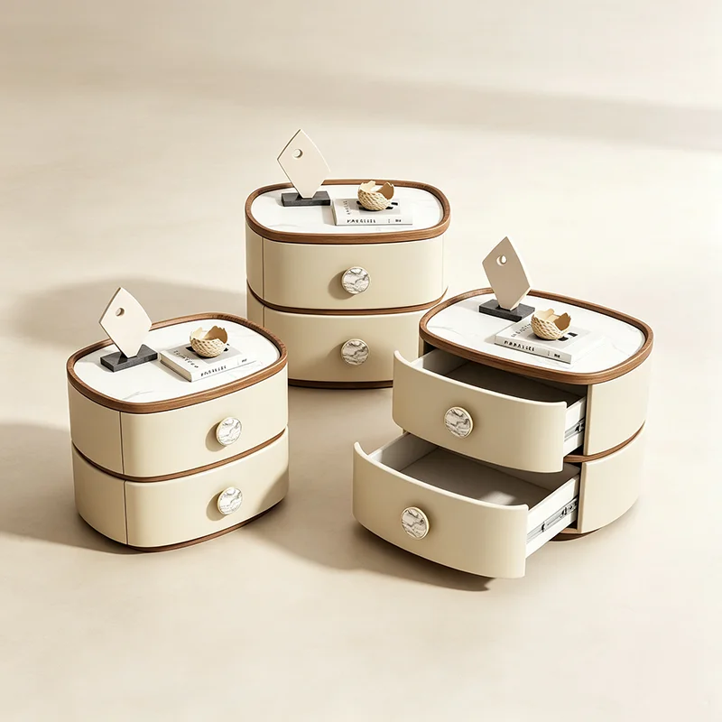 Luxury Minimalist Bedside Table Creative Modern Aesthetic Elegant Nightstands Nordic Style Mesa De Noche Bedroom Furniture