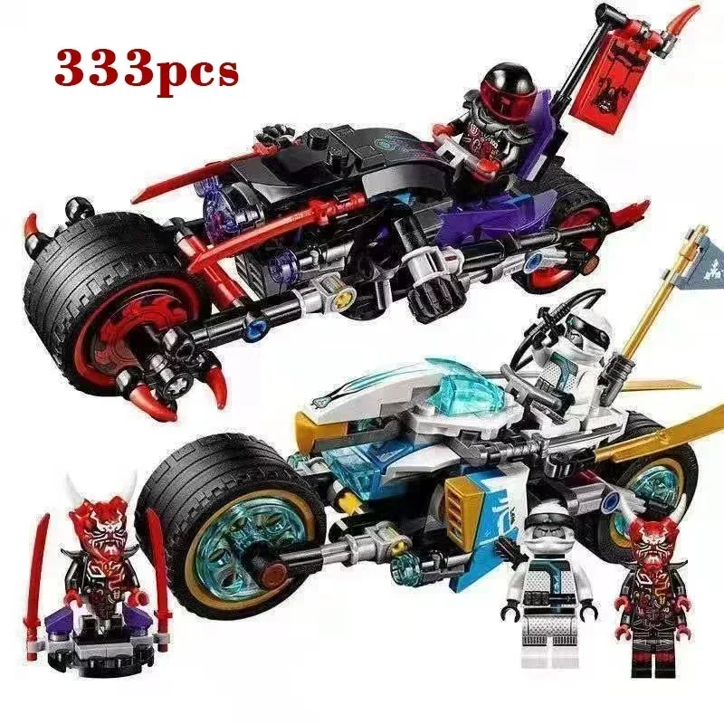 333pcs Street Racing Giant Wheel Motorcycle Building Blocks Series Accessories Toys Gift For Adult Children