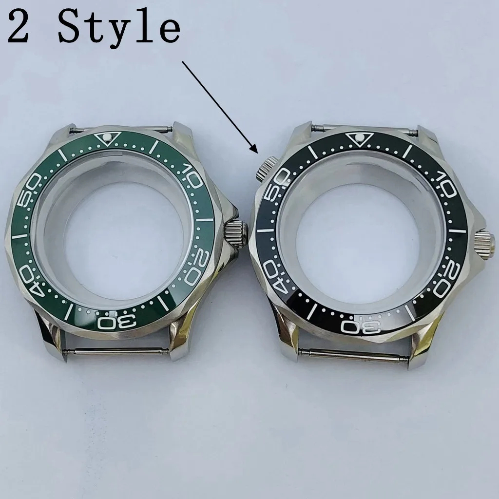 Miuksi 41mm silver watch case sapphire glass fit NH35 NH36 NH34 Miyota8215 8205 821A Mingzhu DG 2813 3804 movement