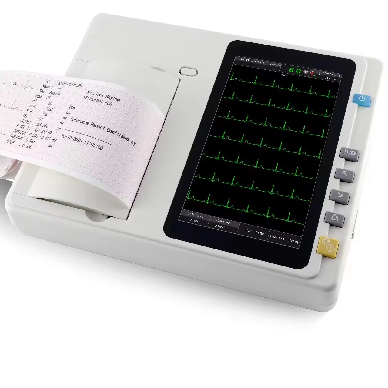 DMXD01 Professional  12-Leads Portable Electrocardiograph  Automatic Measurement And Interpretation