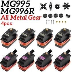 4/10pcs Digital Servos MG995 MG996R MG996 Metal Gear for Model Helicopter Boat Compatible with Arduino UNO DIY Kit