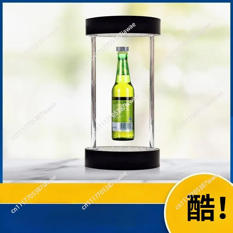 Magnetic levitation ornament Baijiu foreign wine bar counter exhibition counter window magnetic advertising display stand