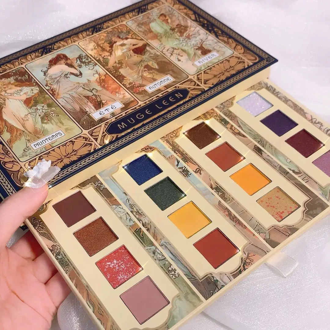 Renaissance Eyeshadow Palette 20 color Brush Eyeshadow 2 In 1 Palette Waterproof Long lasting Eyeshadows Multiuse Makeup Palette