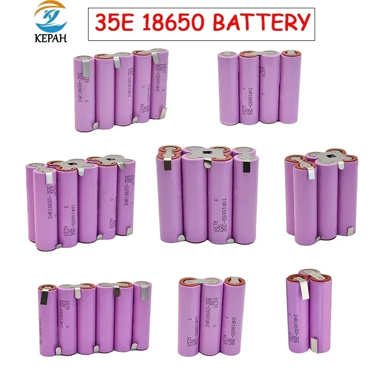 

Battery Pack 3S1P 4S1P 5S1P 6S1P 3S2P 4S2P 5S2P 3500/7000mAh Customized Welding Battery Pack 18650-35E Battery,Screwdriver,Drill