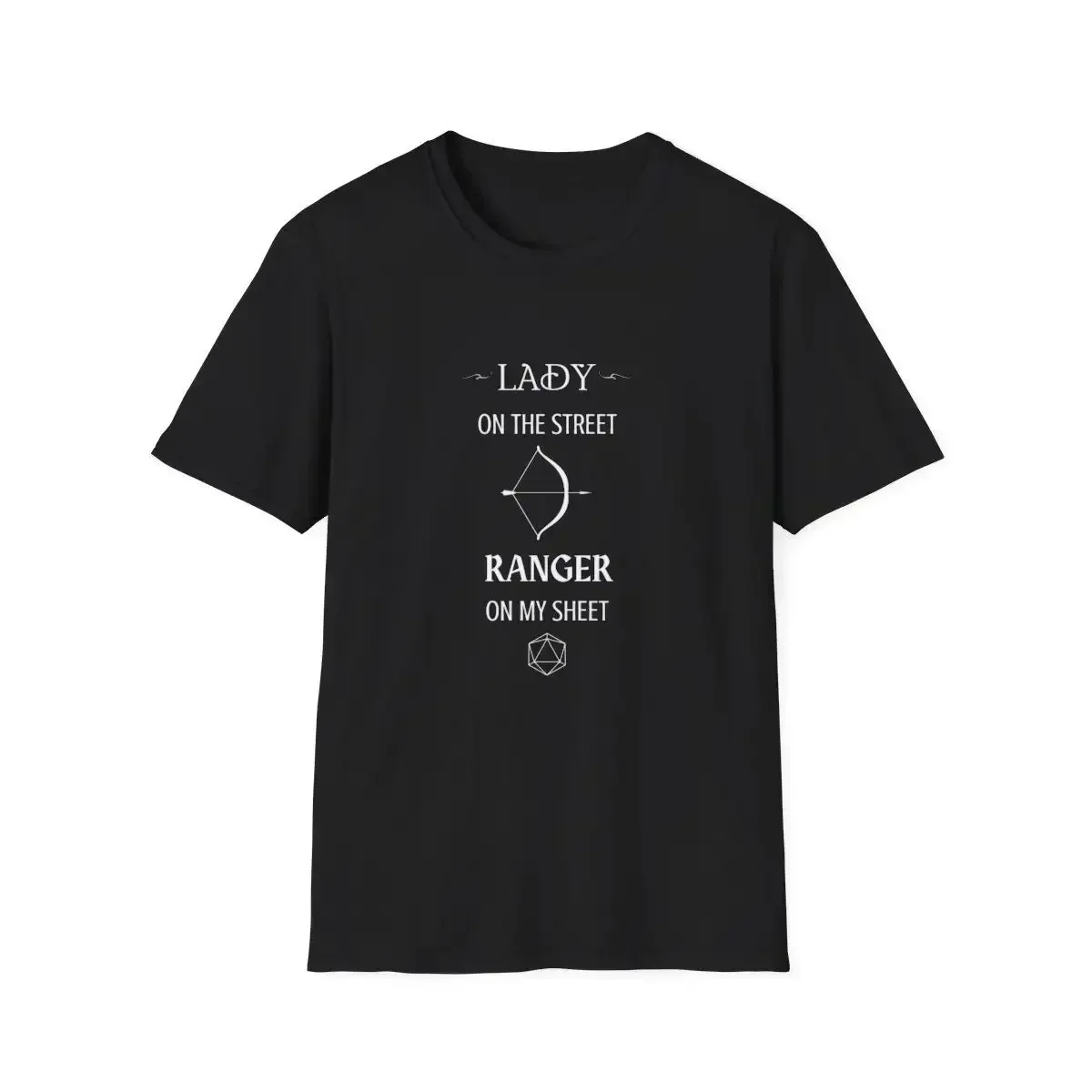 Lady On The Street Ranger Version Softstyle Funny TTRPG Gaming T Shirt DandD