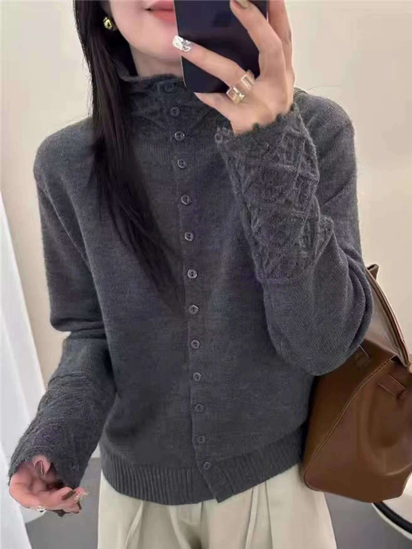 

Faionable Thiened Knitted Woolen Sweater Women's Loose f High Collar Autumn Winter New Sle Casual Thiened Sweater ...