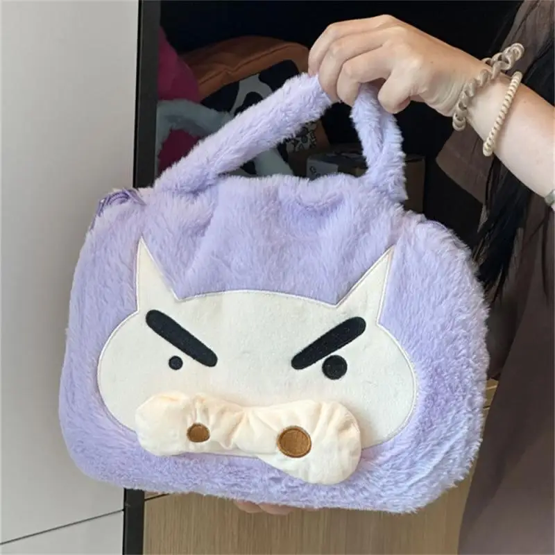 

new Genuine Bandai Kawaii Cartoon Creative Portable Thick Office Nap Cover Leg Blanket Cute Crayon Shin Chan Handbag Girl Gift