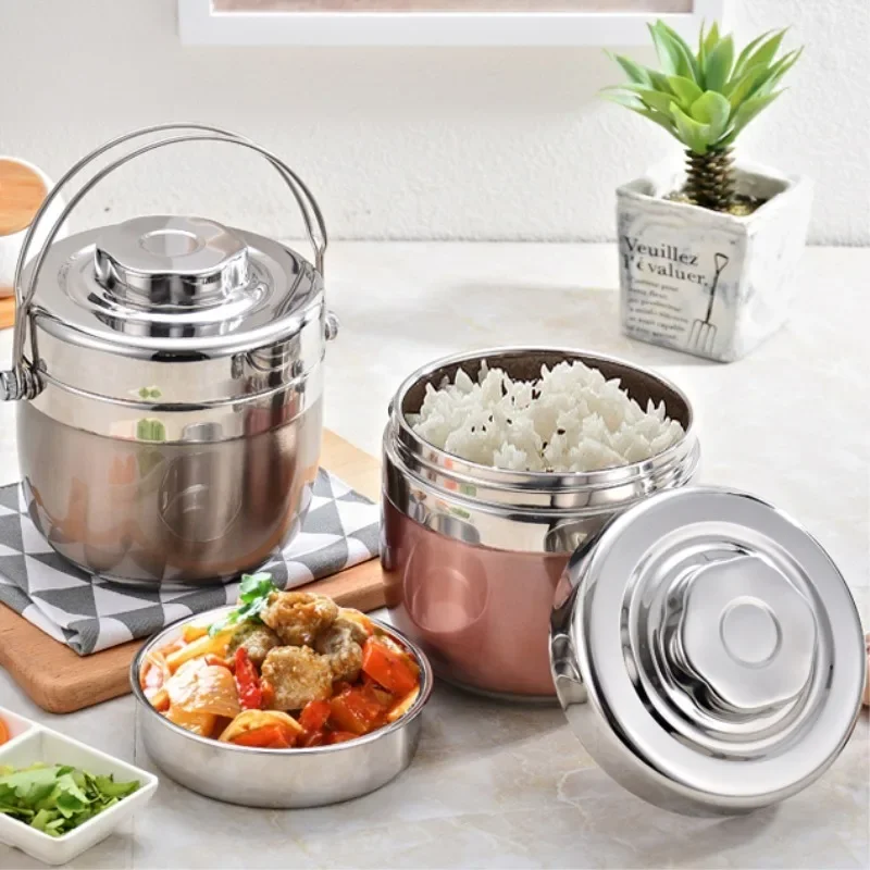 New 1.2L Stainless Steel Food Thermos 12-24 Hours Vacuum Lunch Box Thermo Container Soup Jar Insulated Thermoses