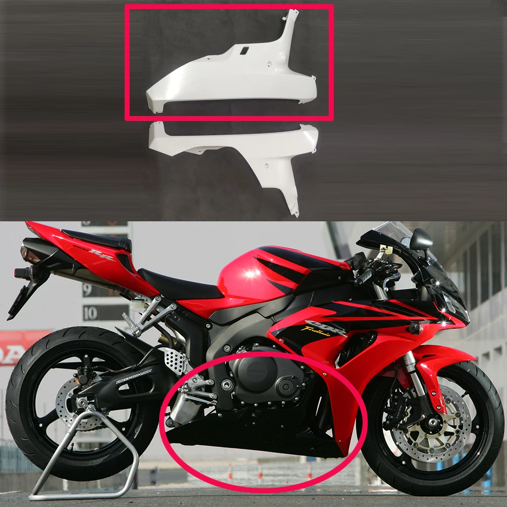 Unpainted Left Right Side Lower Cowl Fairing Lower Side Cowl Cover Panel Fairing For HONDA CBR1000RR CBR 1000RR 2006-2007