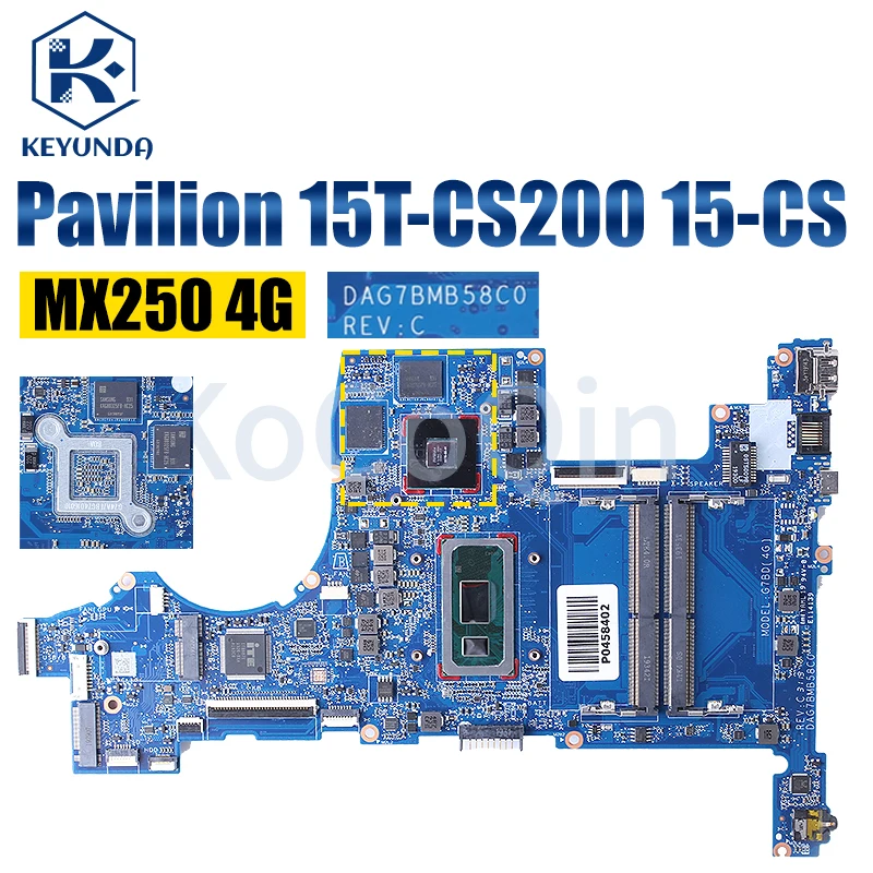 Imagem -04 - Placa-mãe do Portátil para o Pavilhão de hp G7bd 15t-cs 15-cs Mainboard do Portátil Dag7bmb48c0 Dag7bmb58c0 Dag7bmb68c0 i5 i7 Mx250 2g 4g