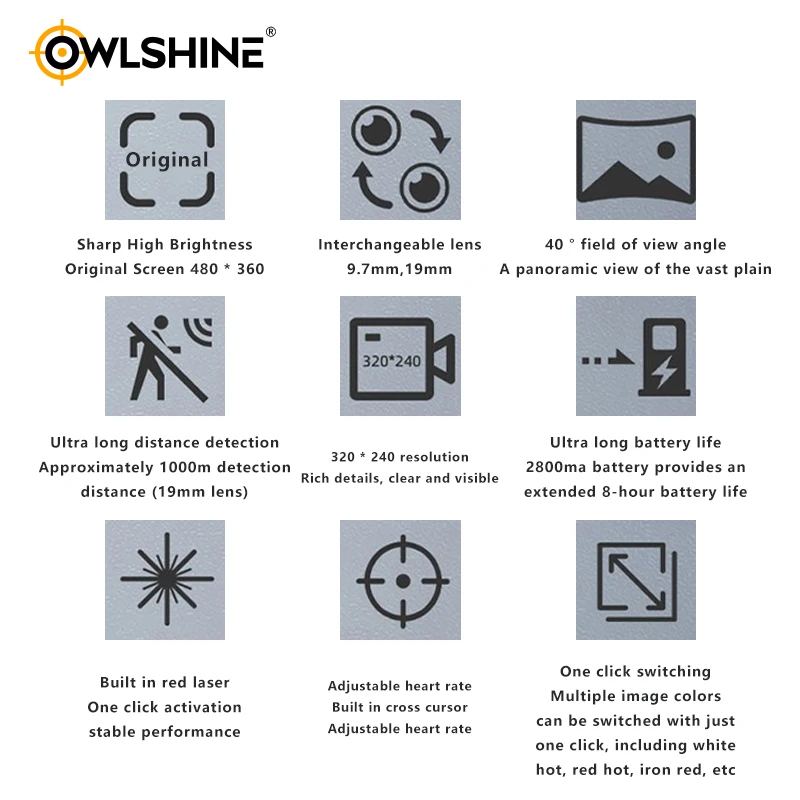 Lenti da 9,7 mm 19 mm 320 * 240 Telecamera per immagini termiche a infrarossi per esterni JS Nighthawk x2-Frigate Misurazione per trovare punti caldi