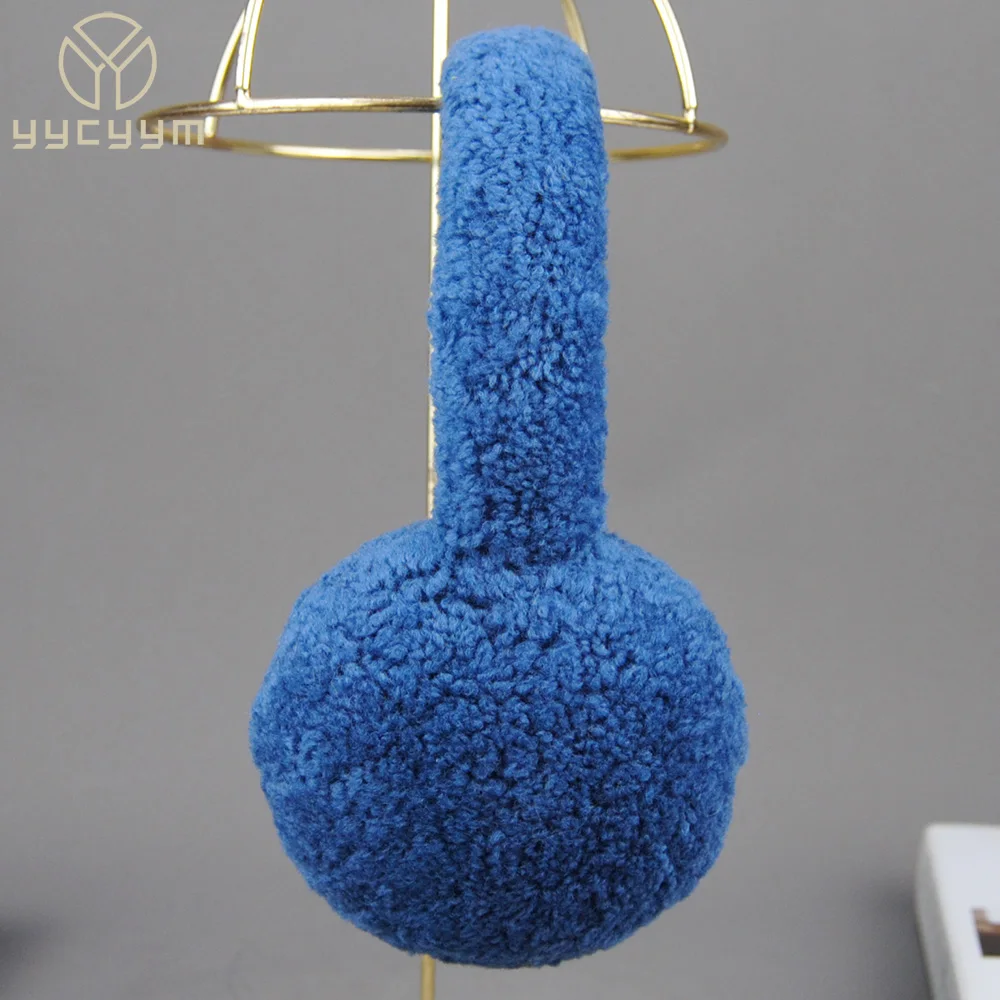 Natural 100% Rex Sheepskin particles Earmuffs Women Fashion Men Warm Winter Real Fur Earmuffs Children Ear Cover For Earlap Girl