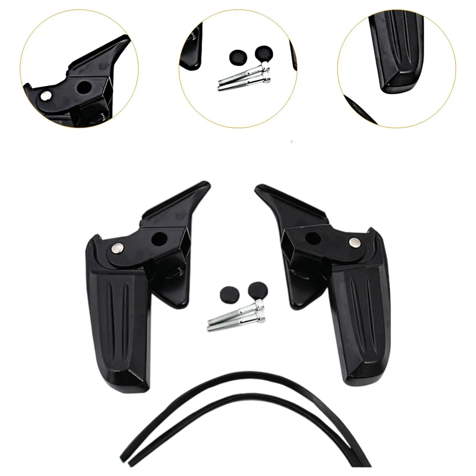 Motorcycle Foot Pegs Multiuse Wear Resistant DIY Modified Nonslip Folding for Motorbike Electric Bicycle Replace Parts