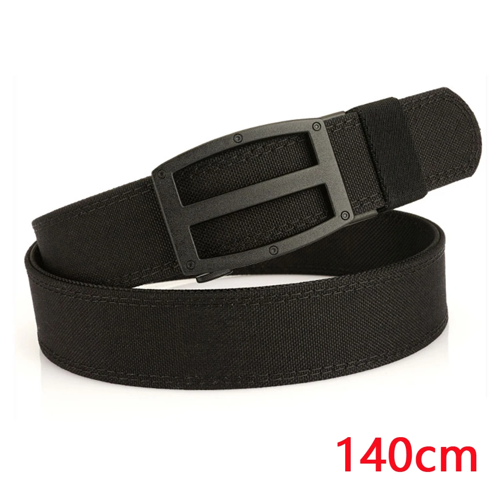 TUSHI Belt 140CM Metal Automatic Buckle Hard Tactical Belt Heavy Duty Thickened Military Belt For Men gun Belt Army Waistband