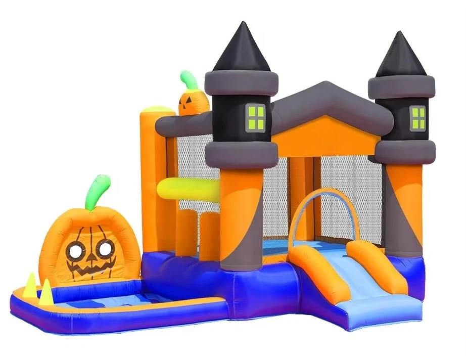 Halloween-themed inflatable trampoline indoor and outdoor party rental jumping castle