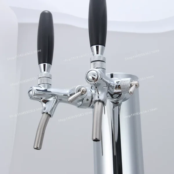 304 stainless steel double-head wine column, bar nitrogen coffee adjustable faucet wine tower