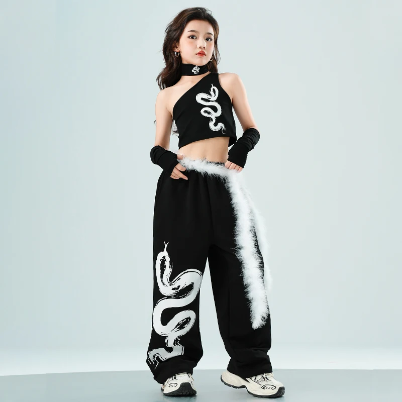 Hip Hop Dancing Kids Ballroom Street Dance Pants Girls Streetwear Children Jazz Cheerleader Costumes Teens Stage Clothes Sets