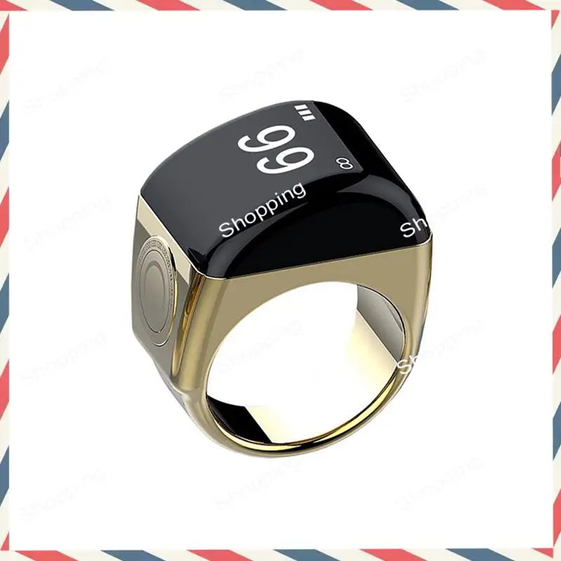 Anillo inteligente de aleación de Zinc M20K + caja de carga, contador Digital resistente al agua, pantalla controlada por aplicación, 5 recordatorios de tiempo de oración