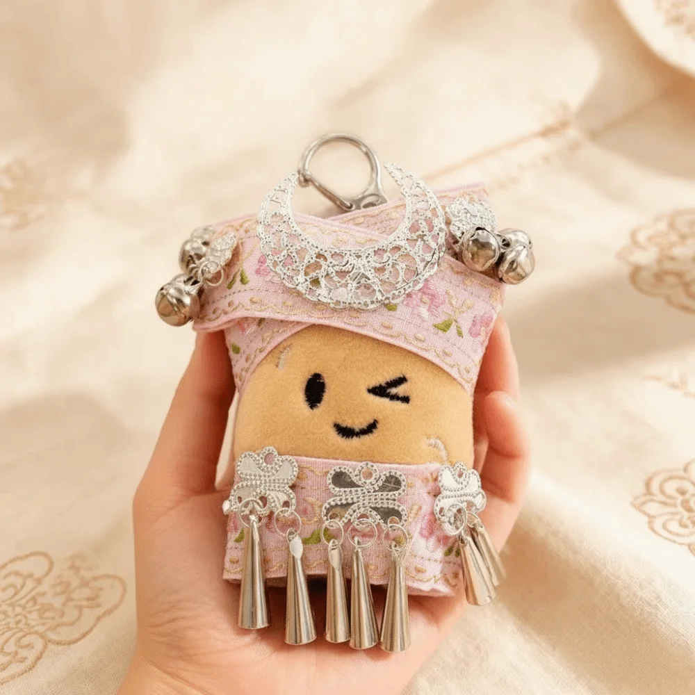 Bag Charm Ethnic Style Potato Keychain Handbag Gift Cartoon Pendant Tassel Cute Backpack Ornament Creative Gifts
