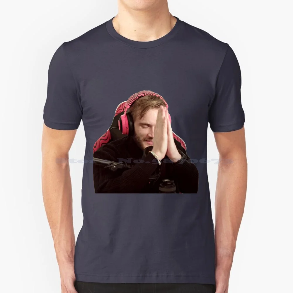 Pewdiepie : Holy Edition T Shirt 100% Cotton Tee Youtube Martzia And Felix Praying Memes Ylyl Lwiay Sven Pewdiepie Pattern