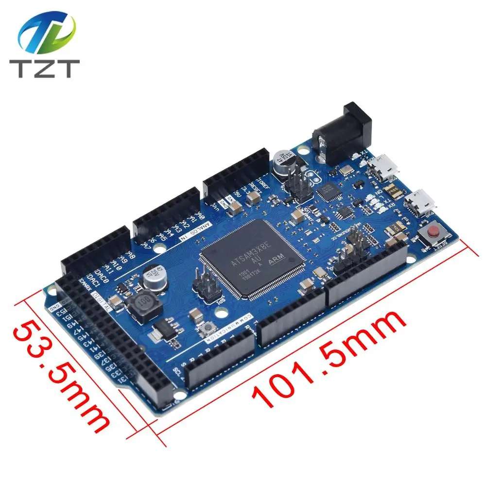 Imagem -02 - Tzt-official Duemilanove Due r3 Board Sam3x8e 32-bit Arm Cortex-m3 Mega2560 r3 Duemilanove Arduino Due Board