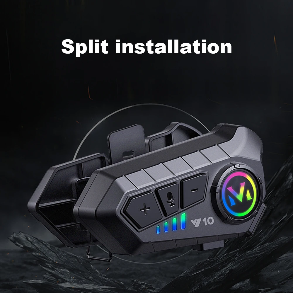 Earphone Music Player Speaker Waterproof Hands-free Wireless Earphone BT5.3 Helmet Headset Intelligent Noise Reduction 1000mAh