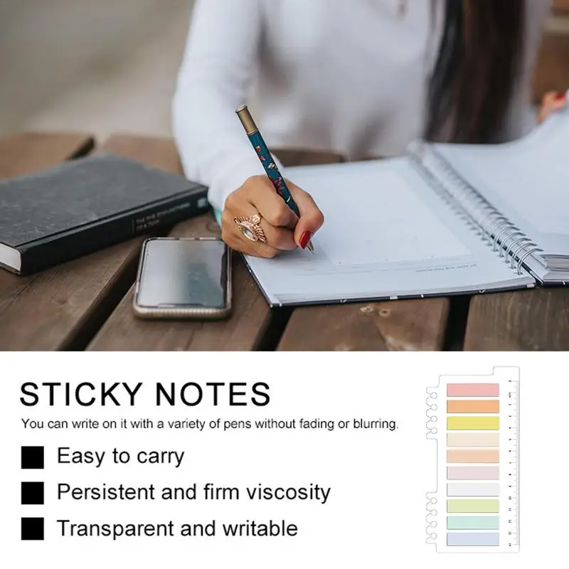 Sticky Tabs 200 stücke beschreibbare Seiten laschen Kleber für die Seiten markierung verbessert das Lesen von Erfahrungs textst reifen für Schüler und