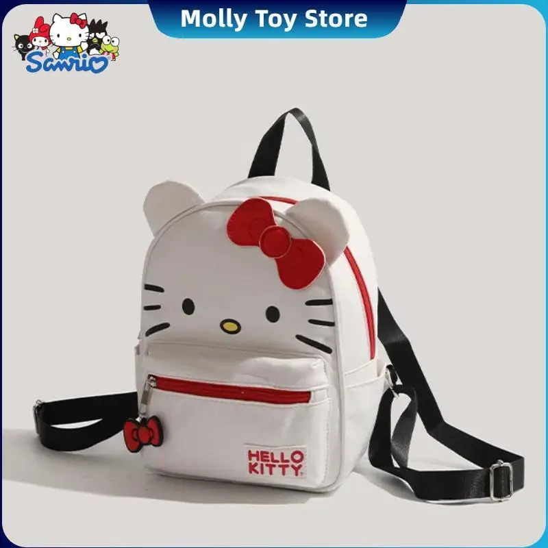 

Новинка 2024, рюкзак Sanrio Hellokitty, креативный аниме модный вместительный рюкзак Hello Kitty из искусственной кожи для девочек, подарки