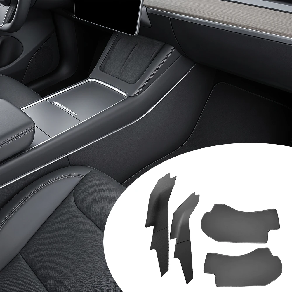 Left Drive For Tesla Model YL Model Y Juniper Car Anti-dirt Protective Pad Central Control Side Anti Kick Pads Auto Accessories