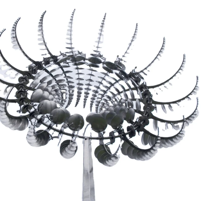 ff-2019 Kinetic Metal Garden Art Pinwheel Wind Spinner Unique Outdoor Yard Sculpture！