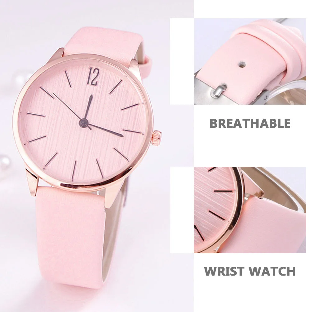 

Quartz Watch For Women Pu Strap Comfortable Casual Wristwatch Fashionable Lady Timepiece Gift For Her