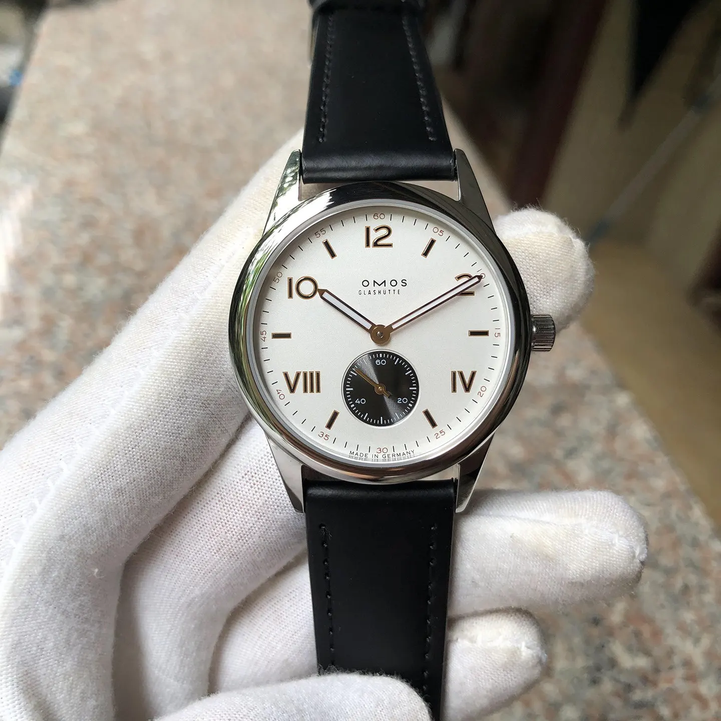 38.5mm Luxurious Men's Automatic Watch For Seagull ST1701 Movement Automatic Mechanical Watch Luminous Waterproof Leather Strap view 4