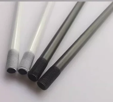 4PCS  Black White Chrome Gold color Two M10 outer tooth Lamp floor lamp chrome straight tubes connecting tube hollow teeth