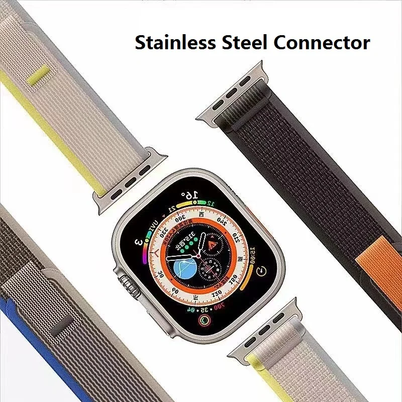 Trail Nylon Loop Strap for Apple Watch Ultra 49mm Series 8/7/6/5/4(44mm 40mm 45mm 41mm 42mm 38mm) Soft Replacement Bracelet Band