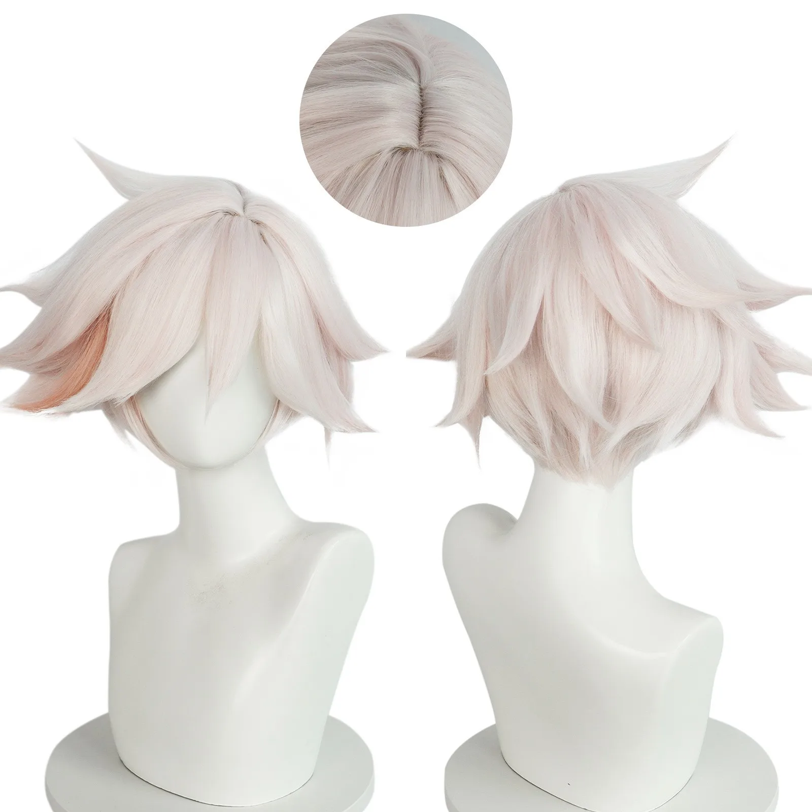 

Short Styled Hair with Streaked Highlights cosplay wig