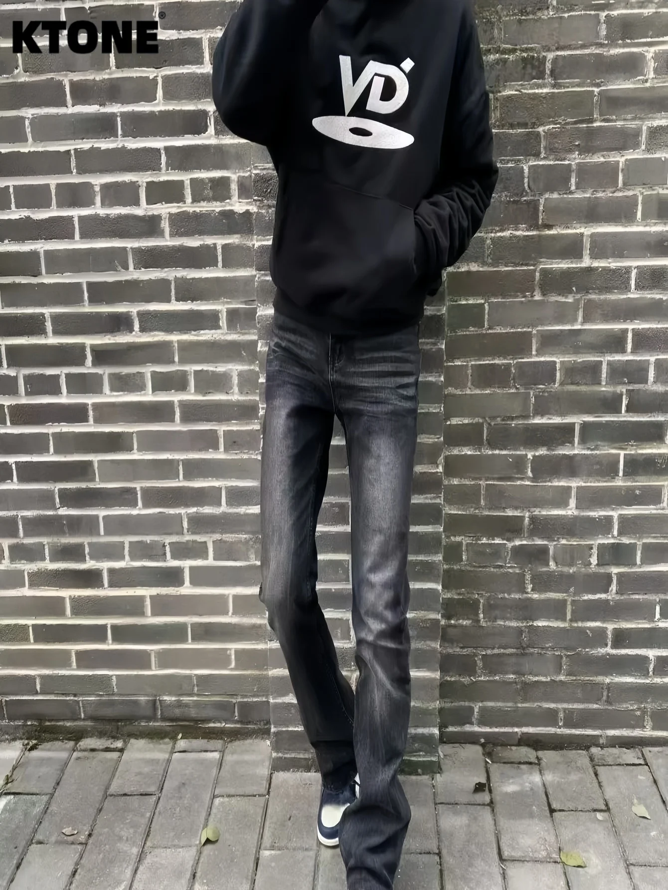 Gender Neutral Jeans Black Slim Streetwear Jeans Y2K Drip For Dating No accessories or belts included