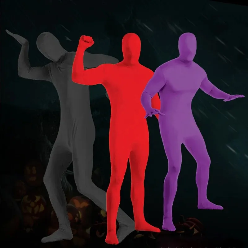 Costume de cosplay de carnaval d'Halloween pour hommes et femmes, Onesie invisible, corps entier, peau serrée, zentai imbibé personnalisé, costume de batterie adulte