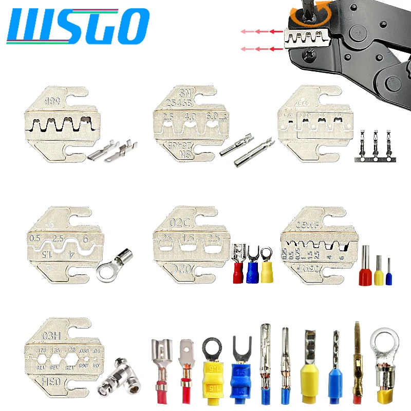Crimping tool pliers SN-58B/02C/2546B/ 2549/06/06WF /03H, used for crimping insulation terminals. The width of the pliers is 4mm