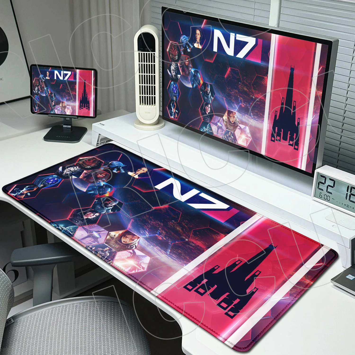 

XXL HD Desk interior 900x400mm Mass Effect N7 Mouse Pad Large Gaming PC Accessories Keyboard Gamer Desk Mat Computer Mouse pads