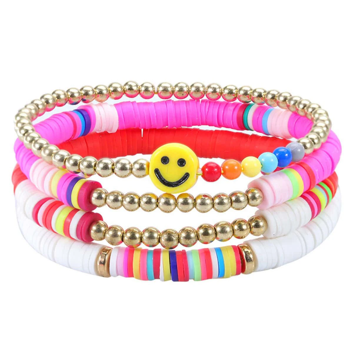20g/100 Stück DIY Smiley-Gesichtsperlen, Lose Acrylperlen, Zufälliger Stil, Zufällige Farben, Zubehör für die Herstellung von Armbändern, Halsketten – Detail 4