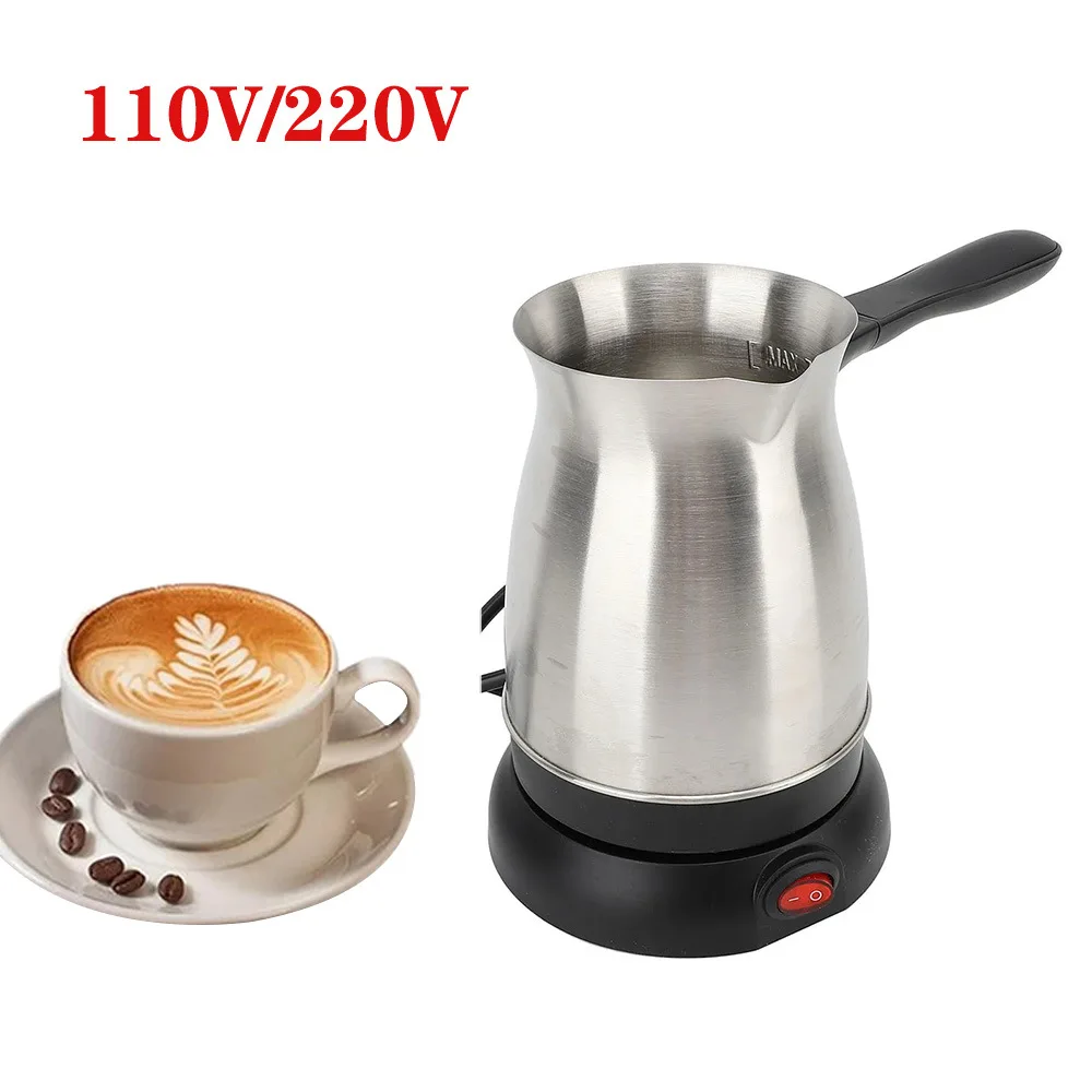 

Stainless Steel Hand Brewed Coffee Pot Mini Household Automatic Heating Coffee Cup