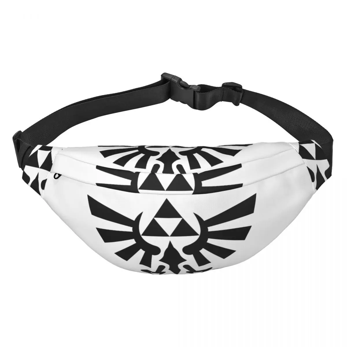 Zeldas fannypackのクールな凡例男性女性ハイルール大学クロスボディウエストバッグハイキング用電話マネーポーチ