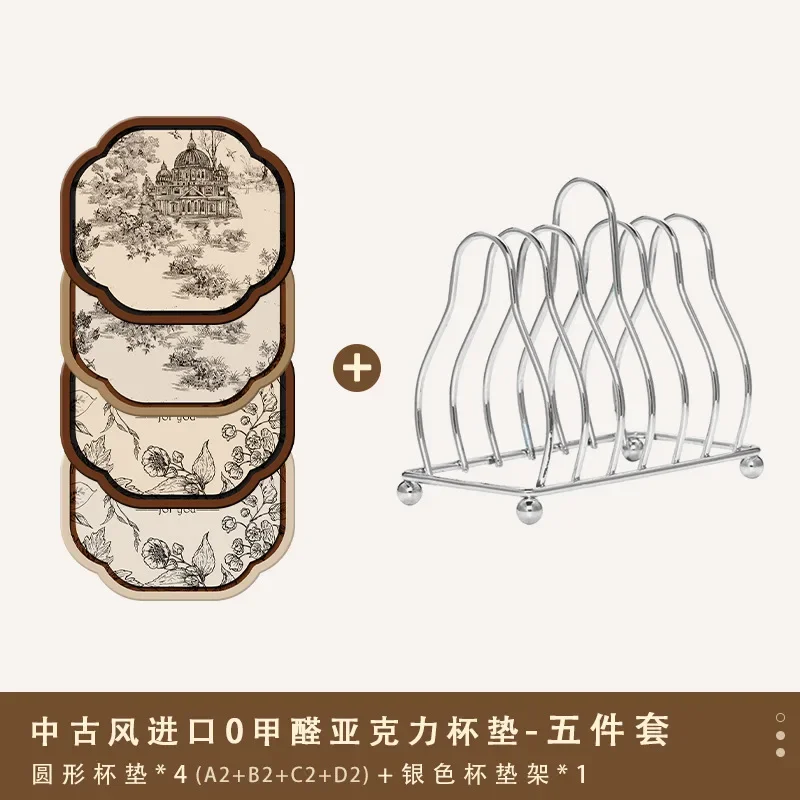 Stereoscopic luxury Ornament high value office teacup water cup pad