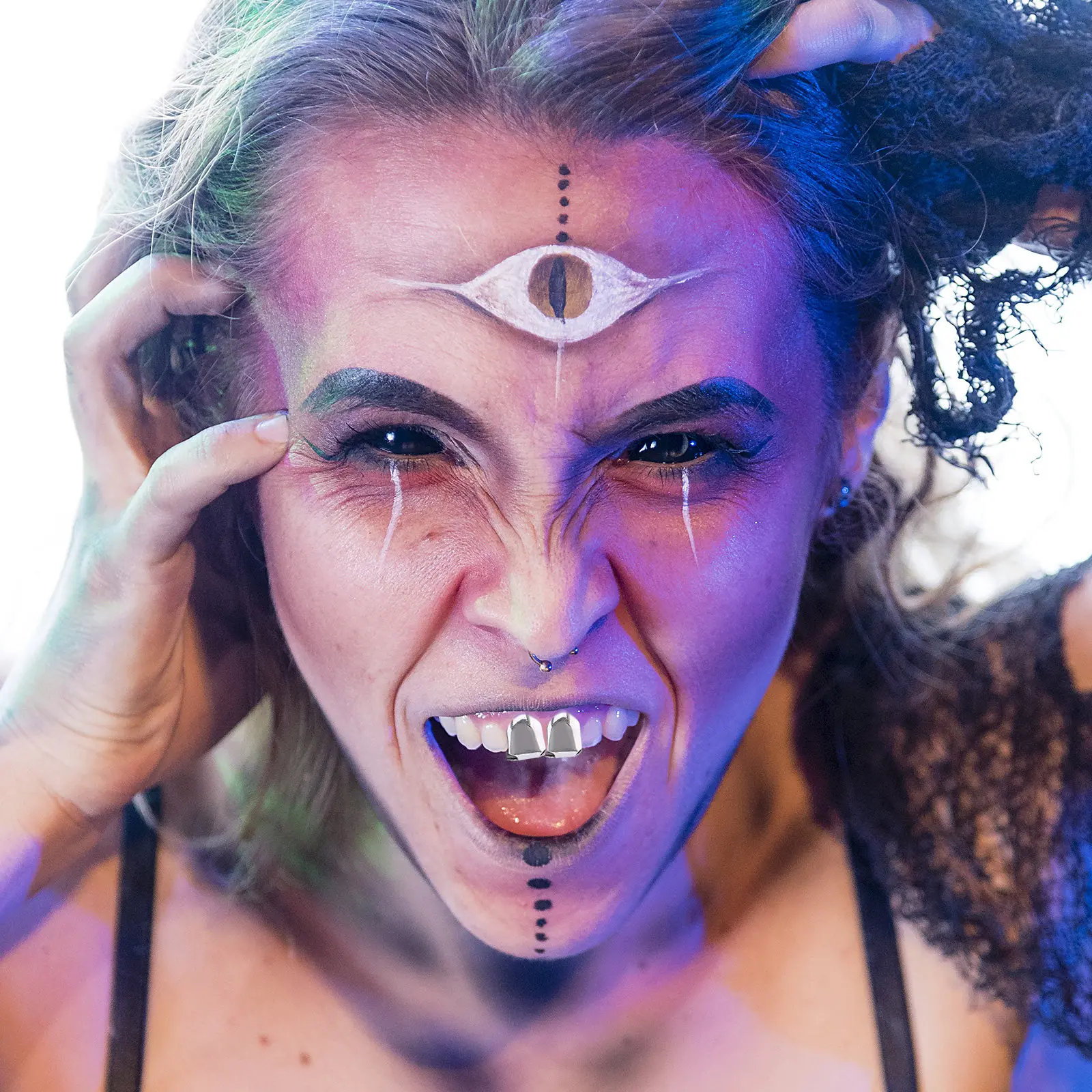 2個入りヒップホップゴールデンティースグリル、高級真鍮製、再 - Body Jewelry Videos のレビューと価格