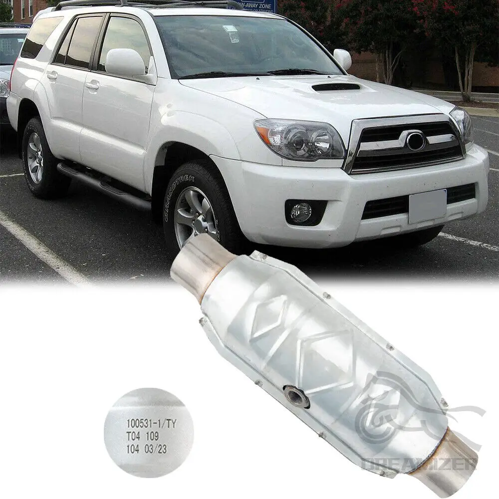 

2.5"/63mm V6 Exhaust Catalytic Converters Stainless Steel Catalytic Converter w/Guard Shield For Toyota 4Runner Camry