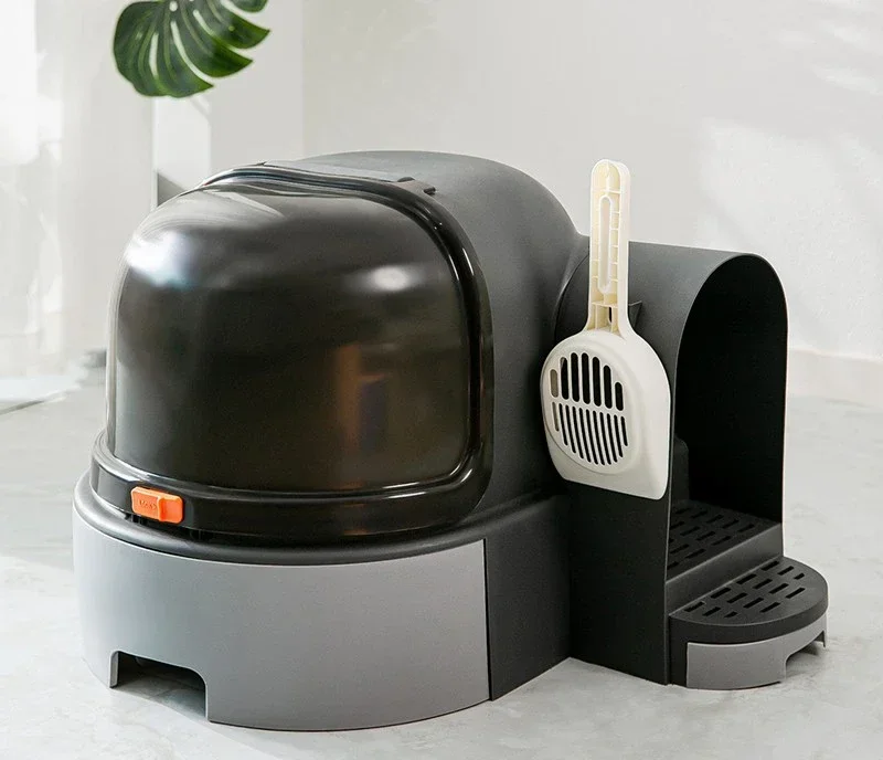 

Litter Box Fully Enclosed Corridor Type Litter Box for Baby Cats Oversized Drawer Type Odor-proof Cat Litter Box