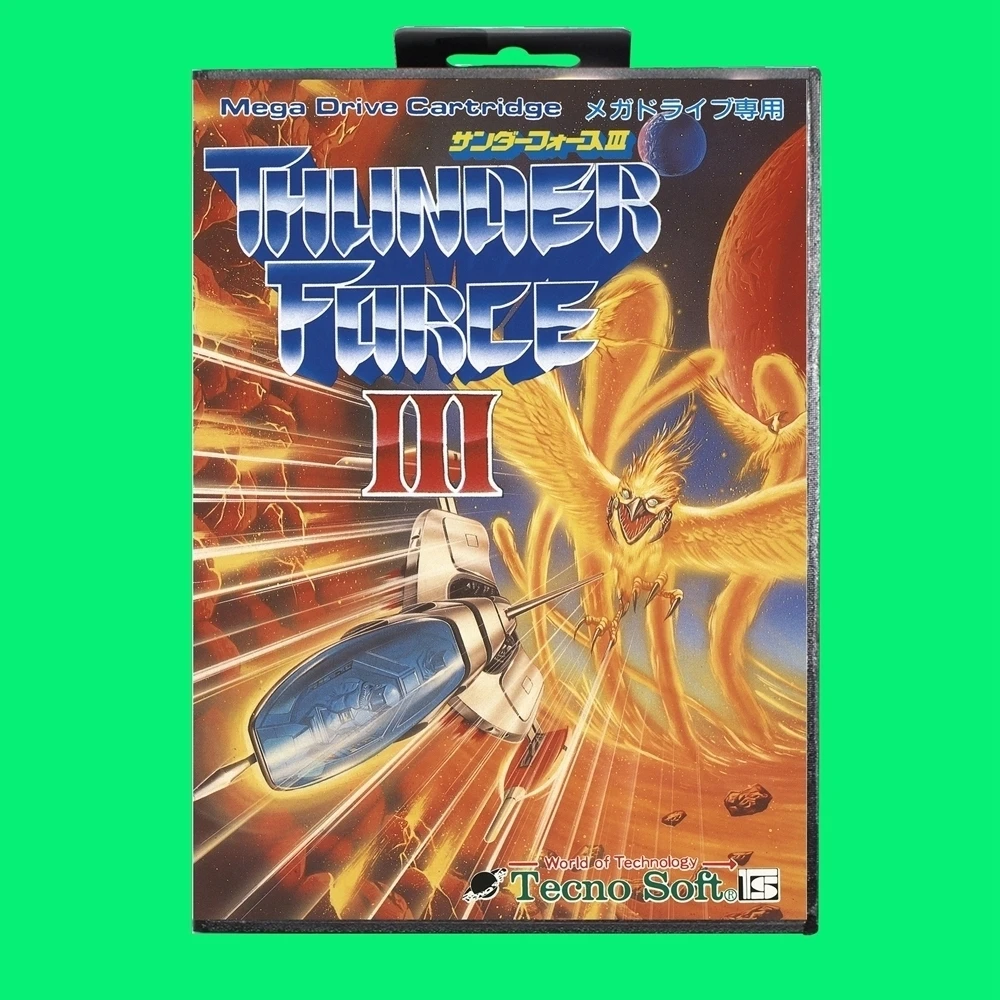 

Thunder Force III Game Cartridge 16bit MD Game Card With JP Cover Retail Box For Sega Mega Drive