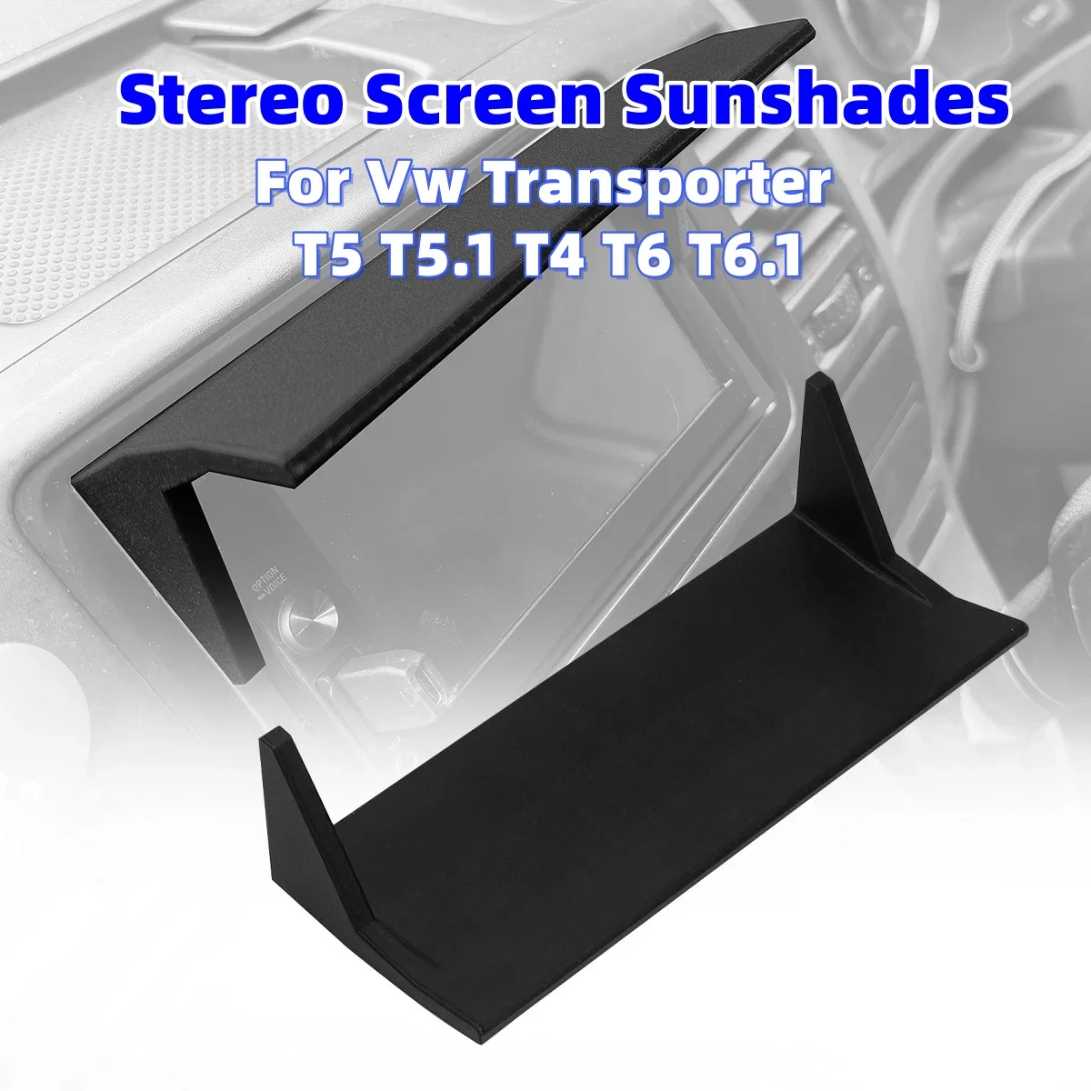 

1 шт., солнцезащитный козырек для головы, интерьер каравана, стерео экран, солнцезащитные козырьки, аксессуары для Vw Transporter T5 T5.1 T4 T6 T6.1