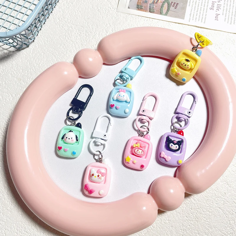 Kawaii Sanrio Keyhcain Cartoon Car Pendant Keychains Phone Charm For Women Girls Fashion Backpack Decoration Accessories Gifts